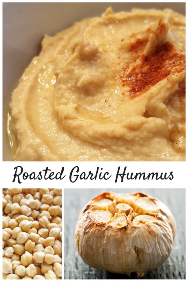 Roasted Garlic Hummus with Lemon - Hungry Happy Home